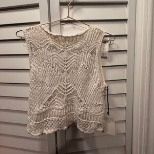 Abercrombie & Fitch White Crochet Crop Top